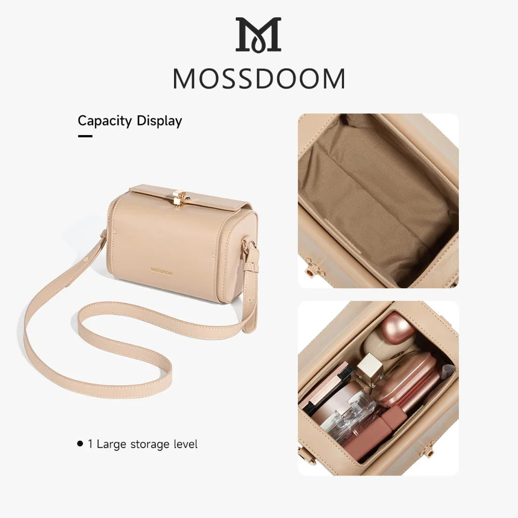 MOSSDOOM Bexley Crossbody Bag, Stylish Minimalist Box Purse for Women