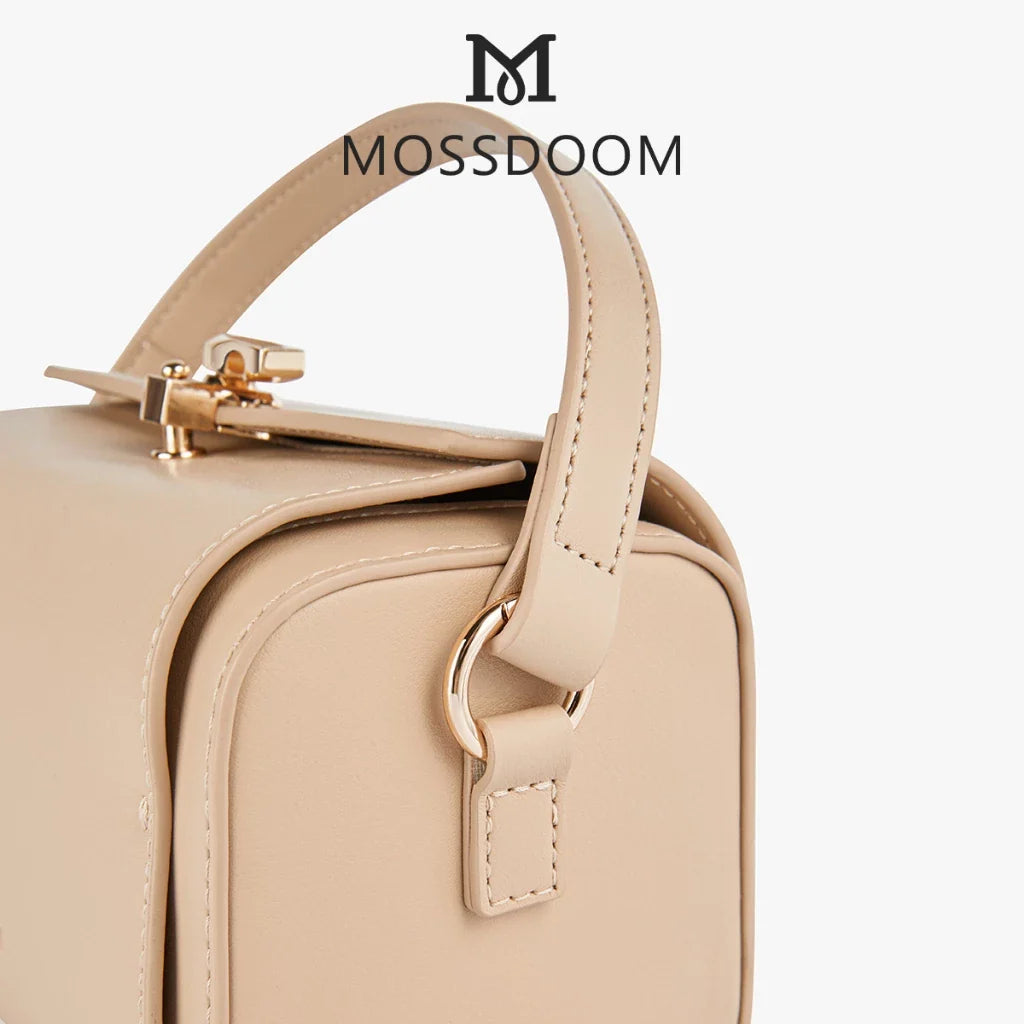 MOSSDOOM Bexley Crossbody Bag, Stylish Minimalist Box Purse for Women
