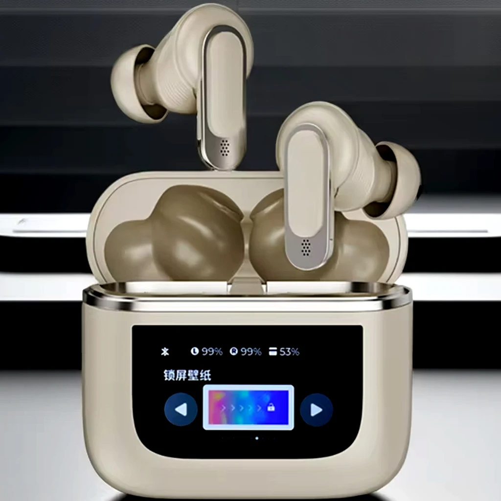 V8 Touch Screen Wireless Earbuds, Wireless Bluetooth ANC Headphones
