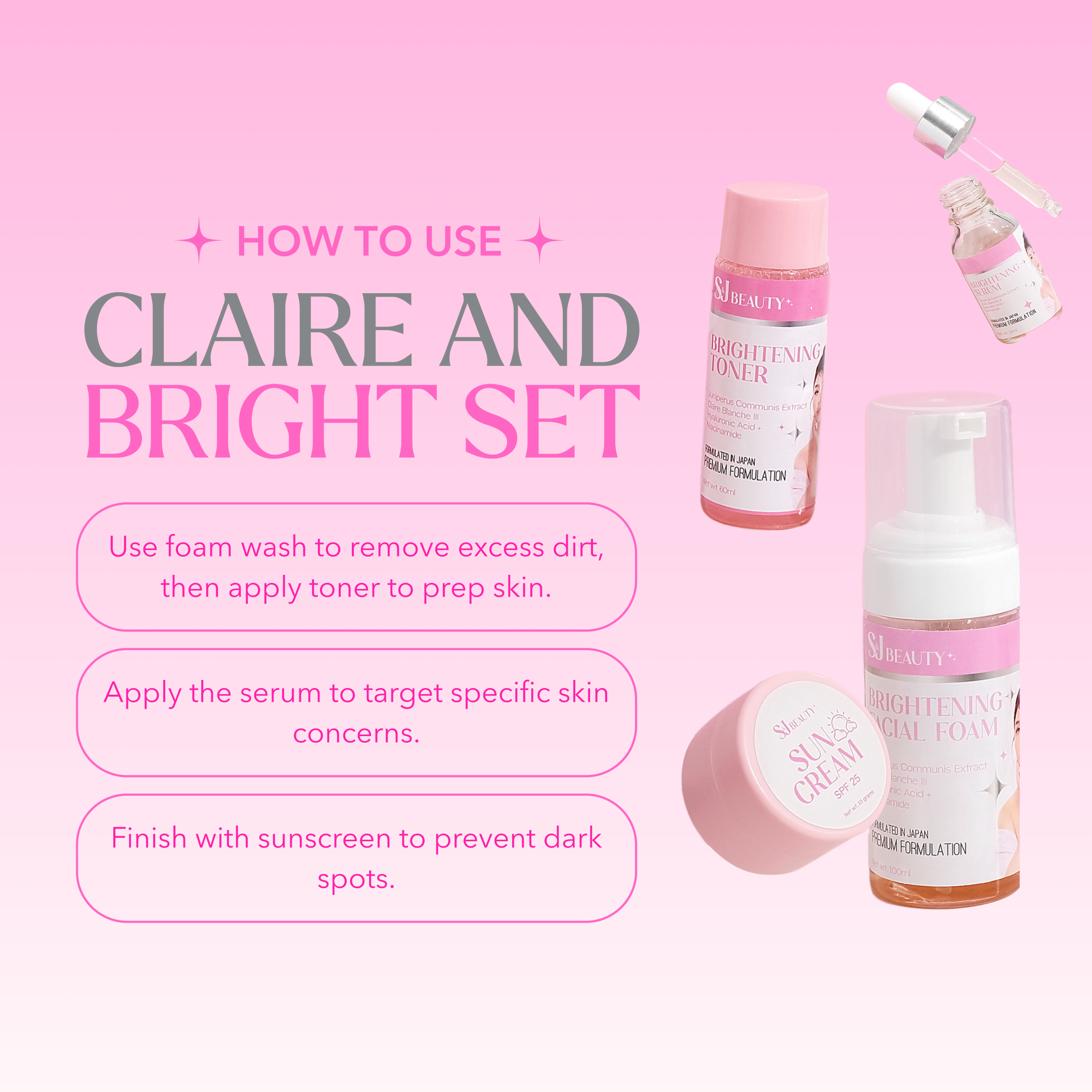 S&J Beauty Claire & Bright Set