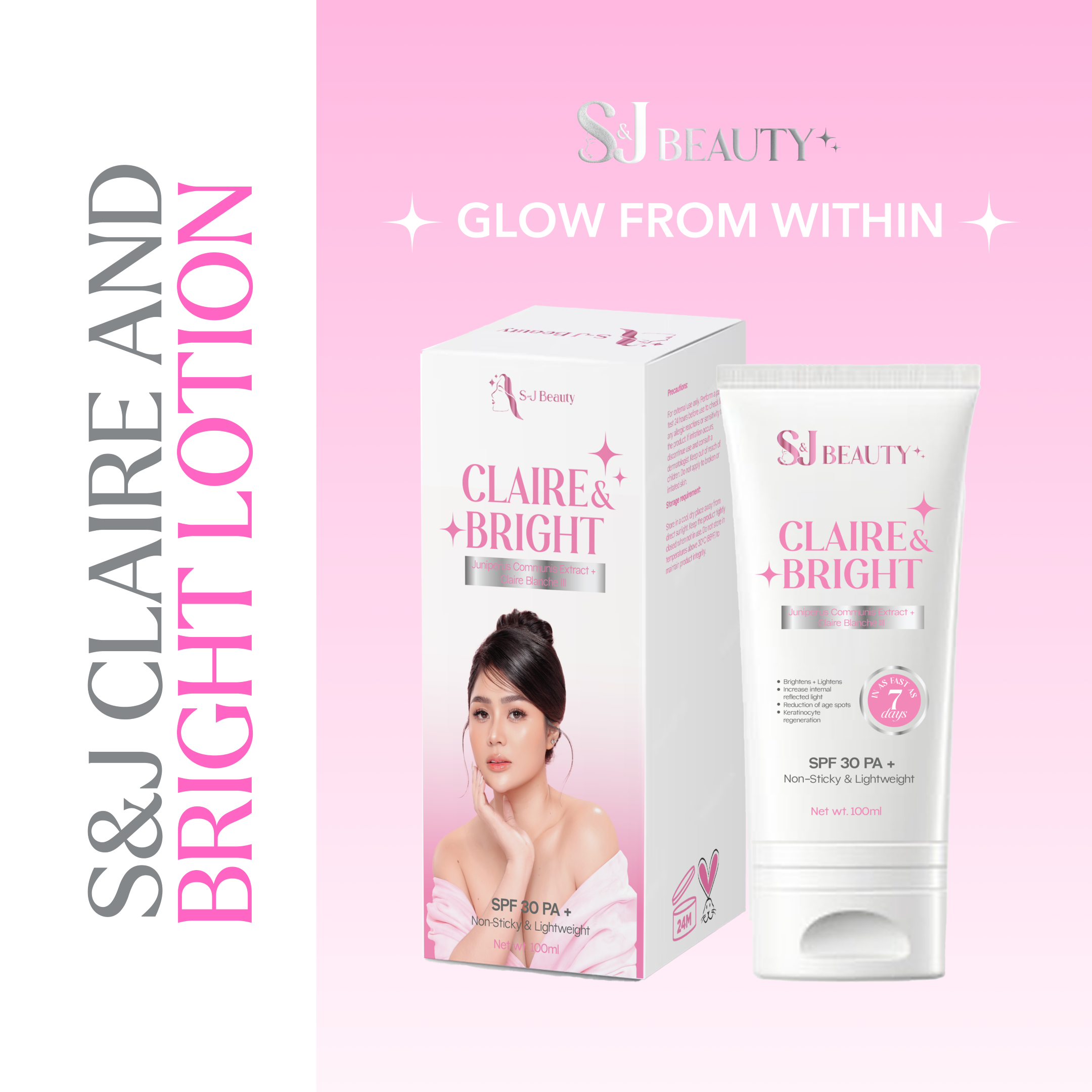 S&J Beauty Claire & Bright Lotion