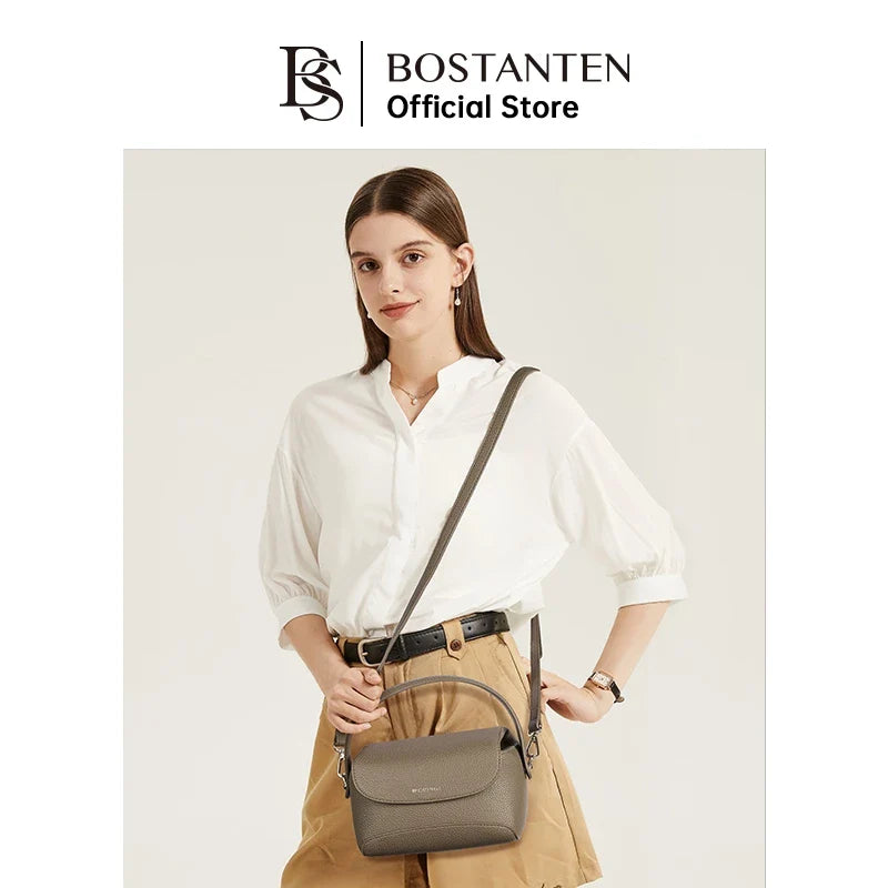 Bostanten Amber Bag Magnetic Buckle Design Lychee