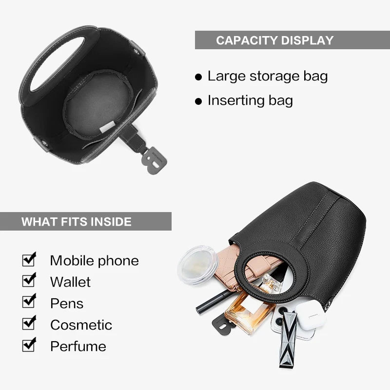 Bostanten Fashion Shoulder Bag and Bucket Bag Style