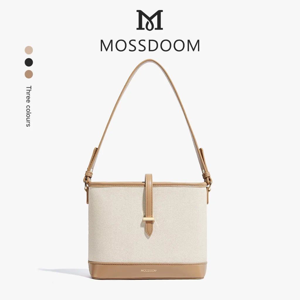 MOSSDOOM Catly Crossbody Bag – Sweet Stitch Bucket Purse for Women
