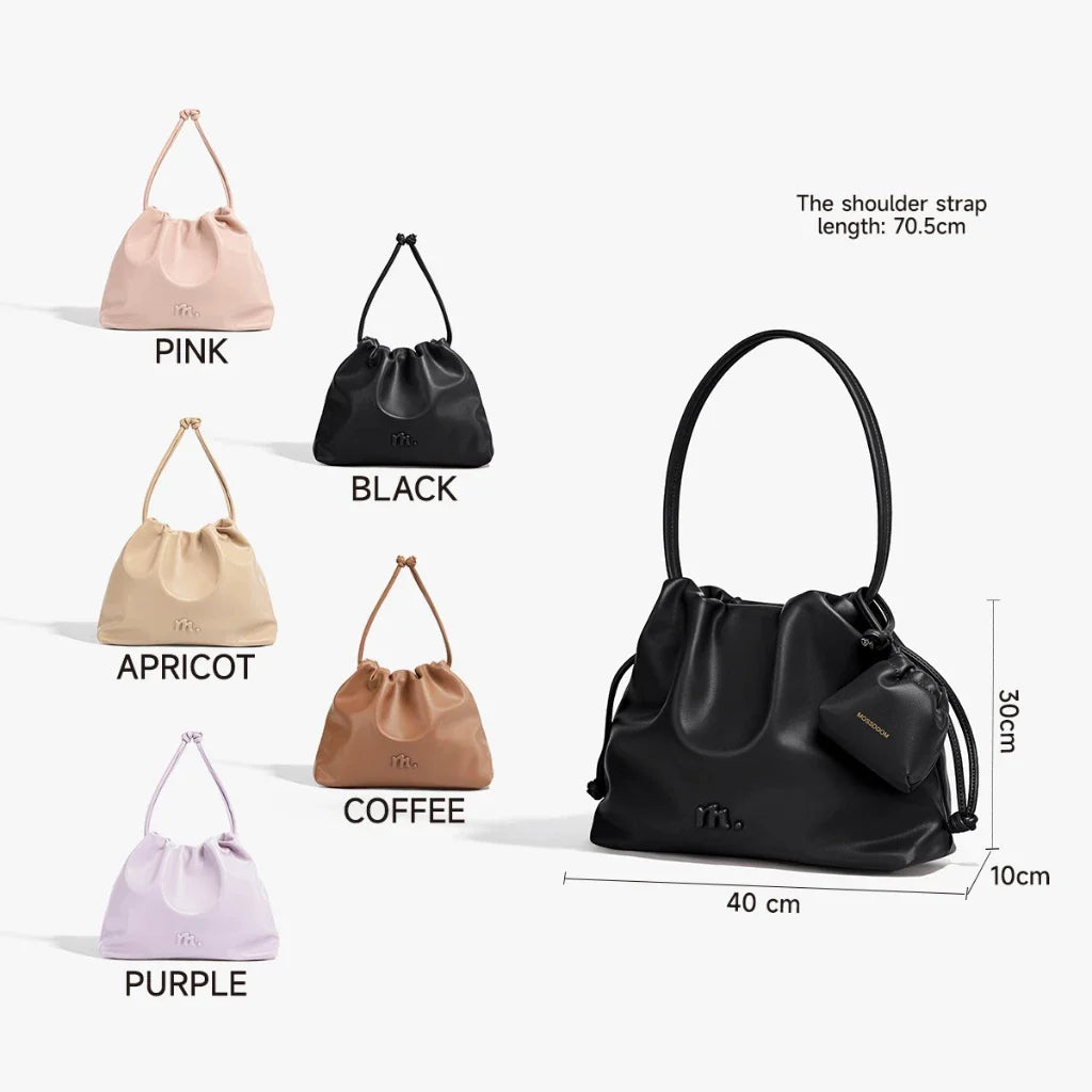 MOSSDOOM Danica Bag Cloud-Shaped Drawstring Shoulder Bag
