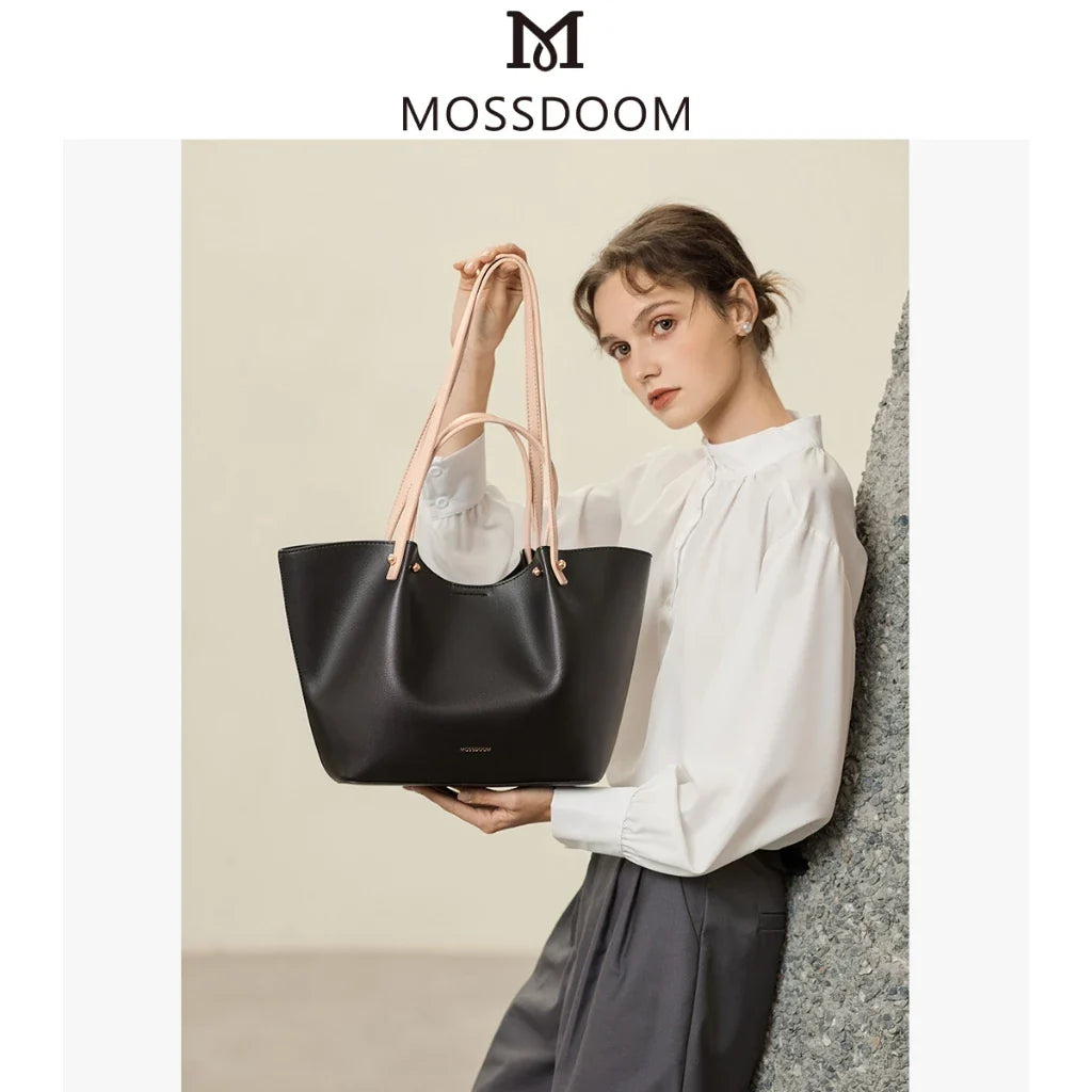 MOSSDOOM Perla Bag – Elegant Women’s Bucket Tote & Shoulder Handbag