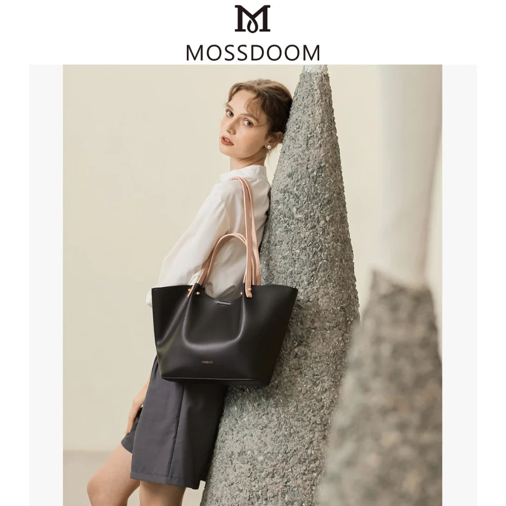 MOSSDOOM Perla Bag – Elegant Women’s Bucket Tote & Shoulder Handbag