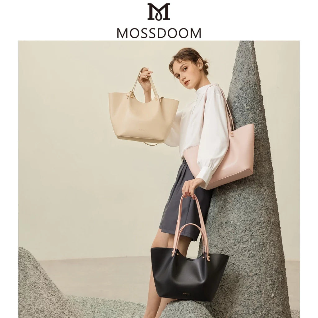MOSSDOOM Perla Bag – Elegant Women’s Bucket Tote & Shoulder Handbag
