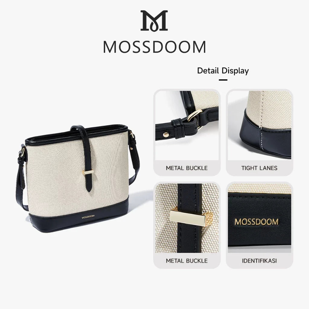 MOSSDOOM Catly Crossbody Bag – Sweet Stitch Bucket Purse for Women