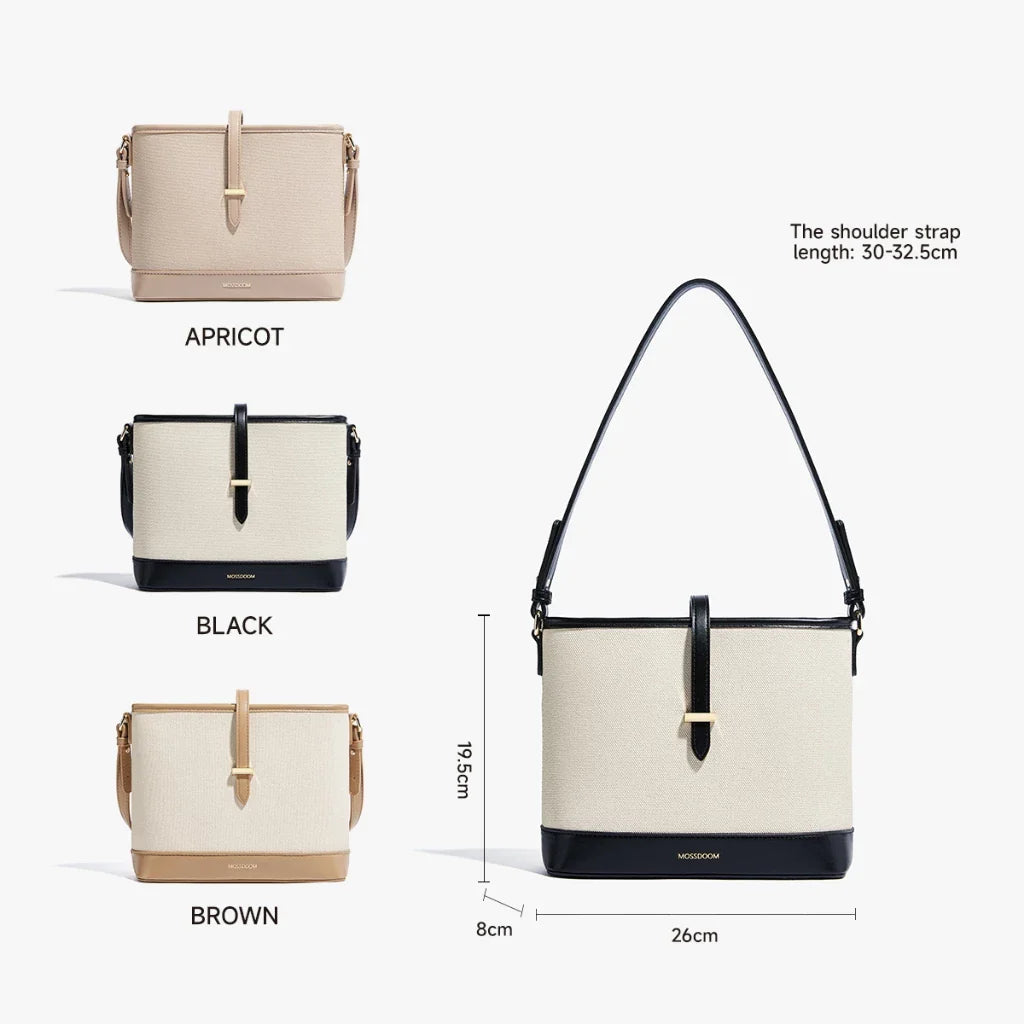 MOSSDOOM Catly Crossbody Bag – Sweet Stitch Bucket Purse for Women