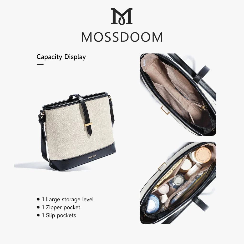 MOSSDOOM Catly Crossbody Bag – Sweet Stitch Bucket Purse for Women